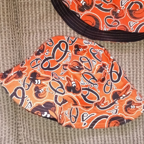 🆕Baltimore Orioles Baseball Miller Lite Bucket Hat Orange & Black Set of 2 Hats - Picture 9 of 12